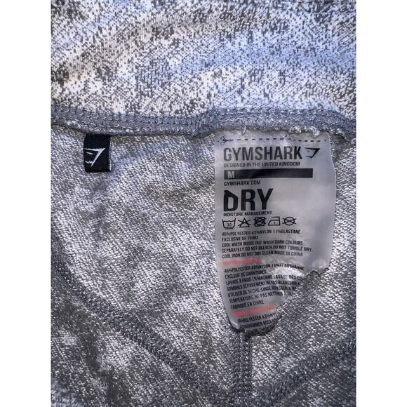 Gymshark Dry Management Fleur Texture Leggings Size Small Gray White Full Length - Picture 8 of 12